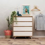 Hanah Home Cómoda Moderna Roble y Blanco con 4 Cajones